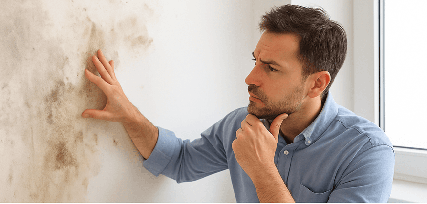 Expert Murexpair inspectant un mur humide